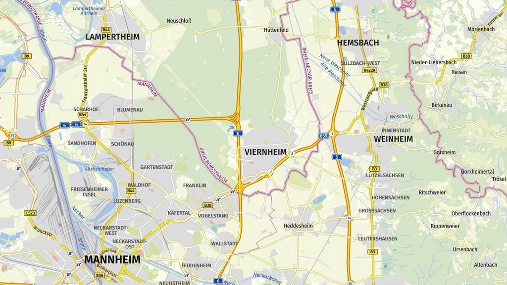 Region Lampertheim - Mannheim - Weinheim