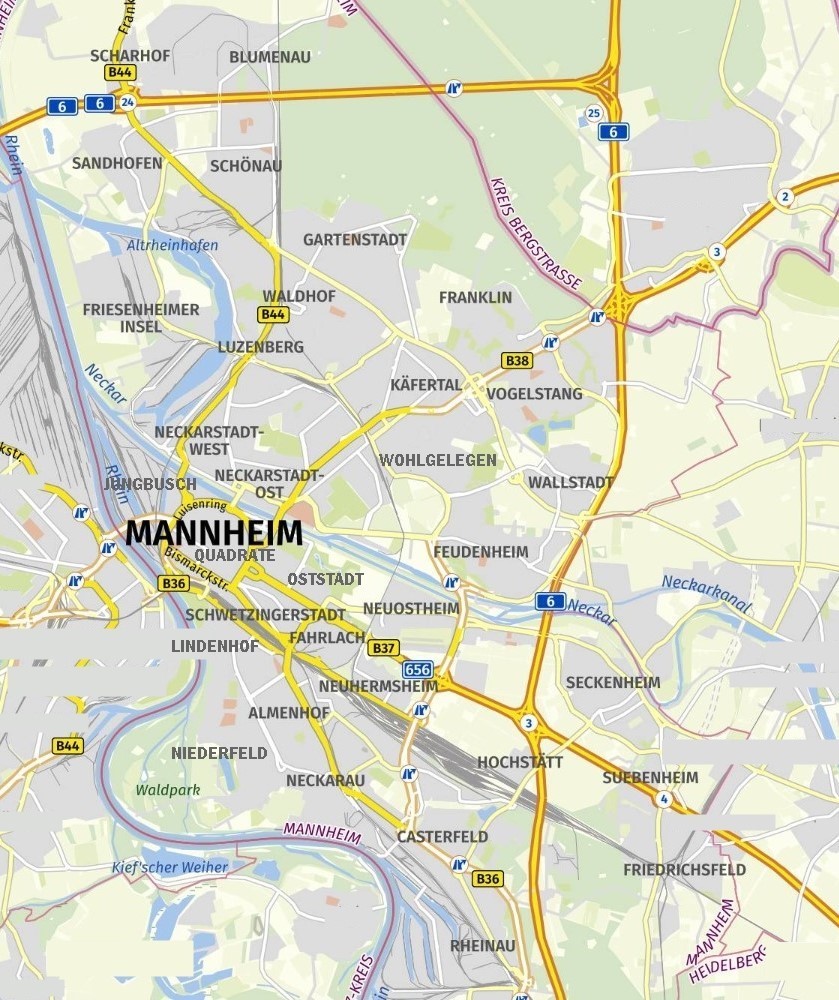 Jobs in diesen Mannheimer Ortsteilen