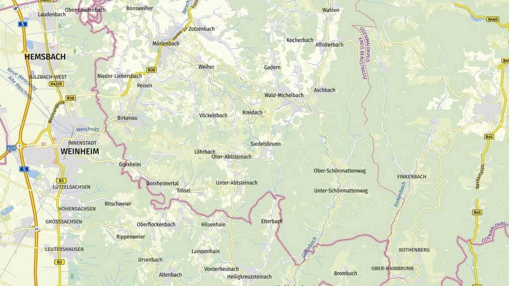 Region Weinheim - WaldMichelbach - Heiligkreuzsteinach